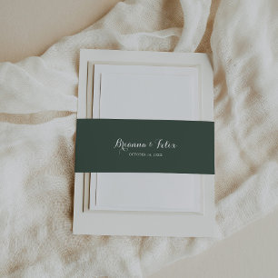 Tropical Greenery Wedding Invitation Belly Band