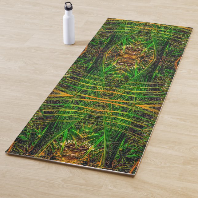 Tropical Greens Pattern Yoga Mat (In Situ)