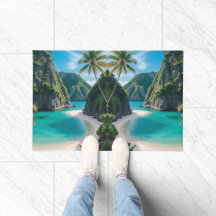 "Tropical Greetings: Turquoise Waters at Your Door