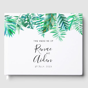 Tropical guest book, tropical wedding book