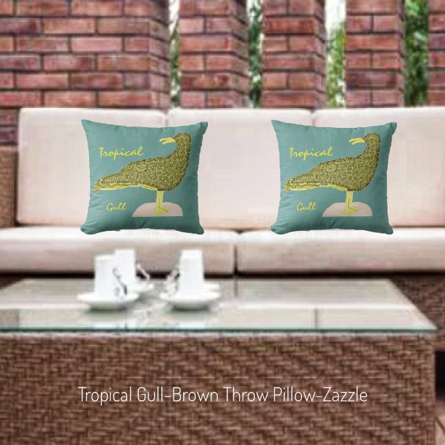 Tropical Gull-Brown Cushion (Creator Uploaded)