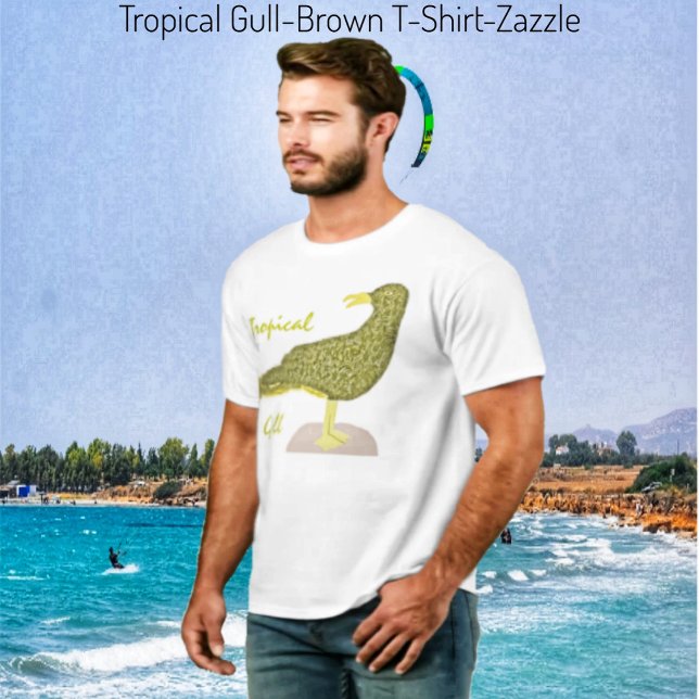 Tropical Gull-Brown T-Shirt (Creator Uploaded)