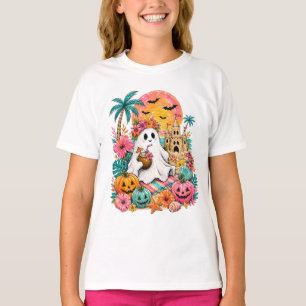 Tropical Halloween Ghost T-Shirt