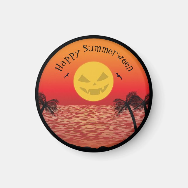 Tropical Halloween Magnet (Front)