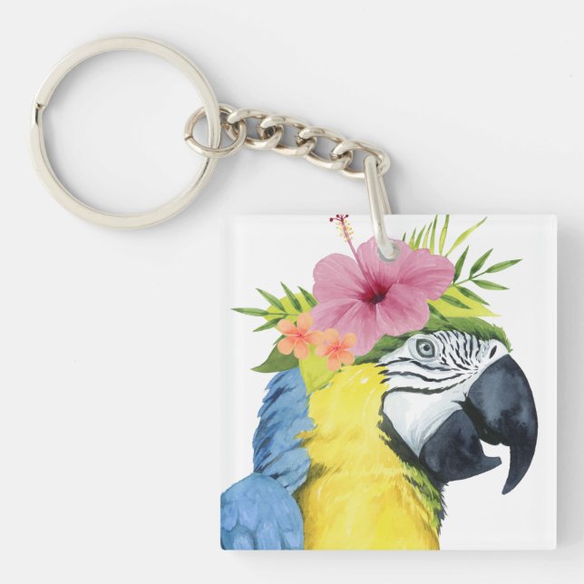 Tropical Halo - Parrot Key Ring (Front)