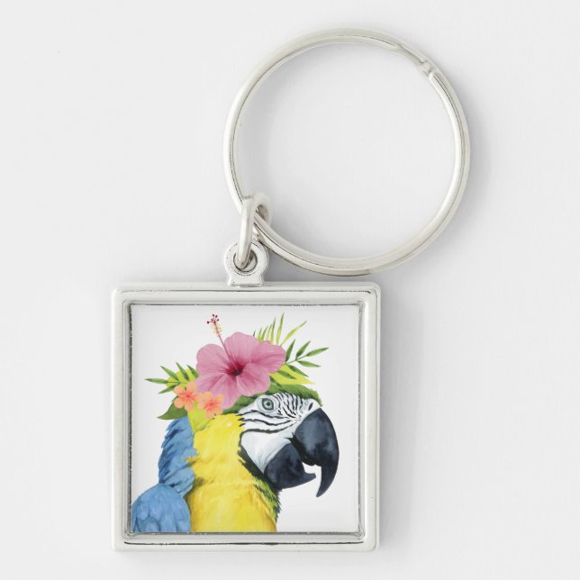 Tropical Halo - Parrot Key Ring (Front)