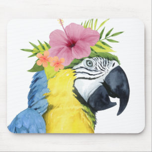 Tropical Halo - Parrot Mouse Pad