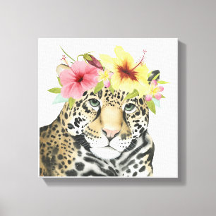 Tropical Halo Sweet Cheetah Canvas Print