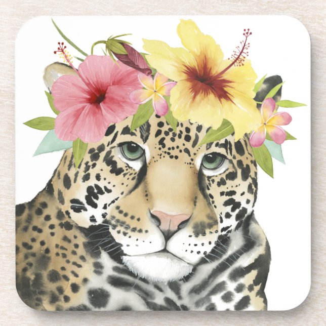 Tropical Halo | Sweet Cheetah Coaster (Front)