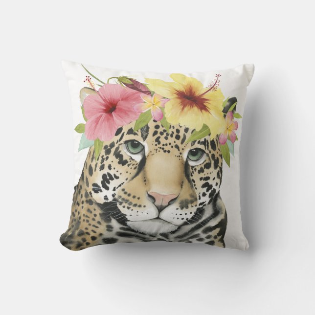 Tropical Halo | Sweet Cheetah Cushion (Front)