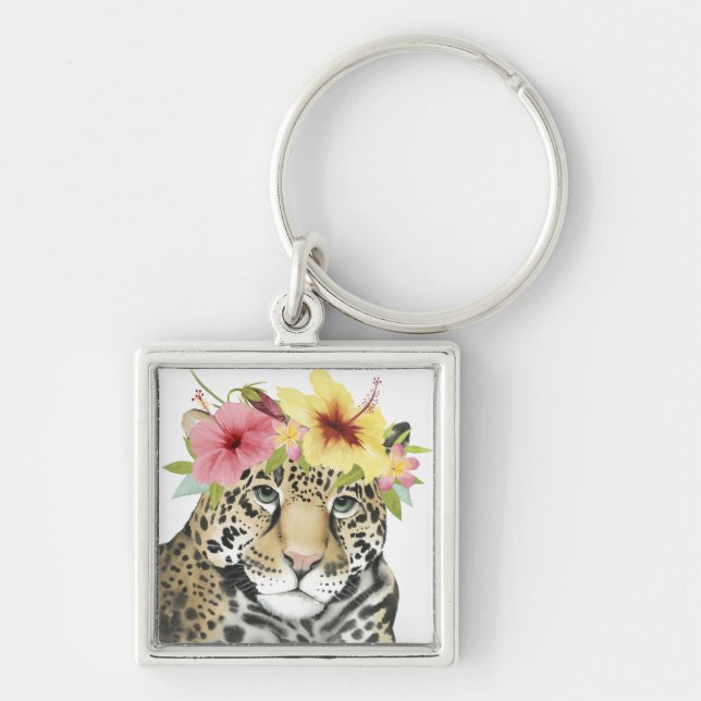 Tropical Halo | Sweet Cheetah Key Ring (Front)