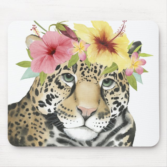 Tropical Halo | Sweet Cheetah Mouse Pad (Front)