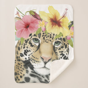 Tropical Halo   Sweet Cheetah Sherpa Blanket