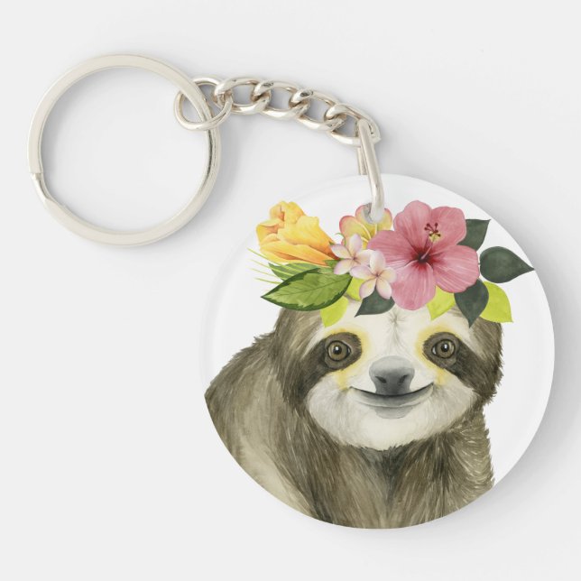 Tropical Halo | Sweet Sloth Key Ring (Front)