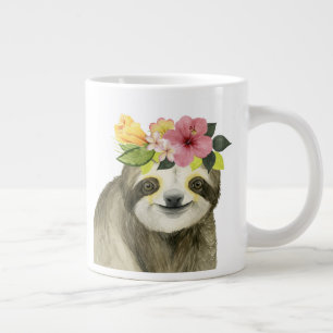 Tropical Halo   Sweet Sloth Large Coffee Mug