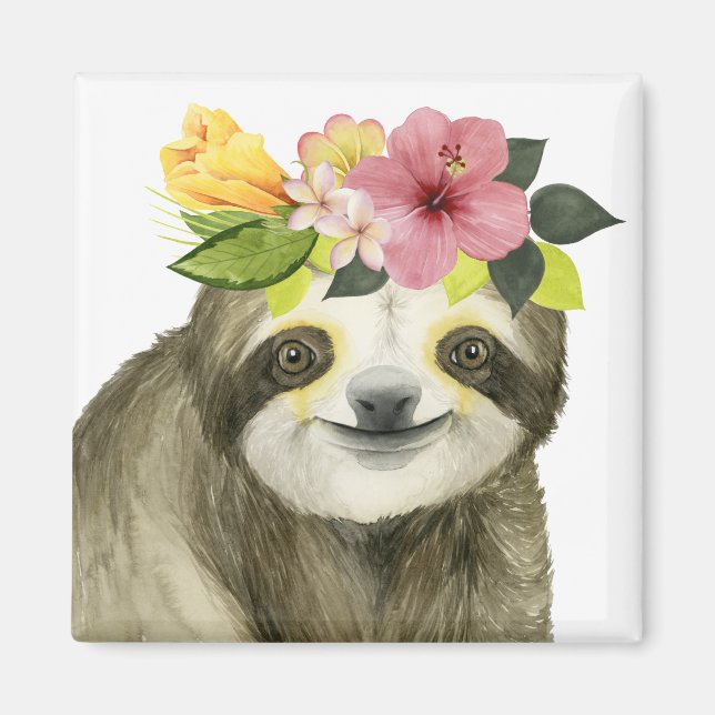 Tropical Halo | Sweet Sloth Magnet (Front)
