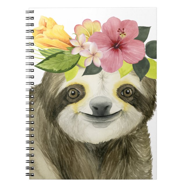 Tropical Halo | Sweet Sloth Notebook (Front)