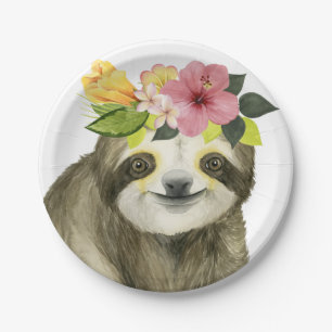 Tropical Halo   Sweet Sloth Paper Plate