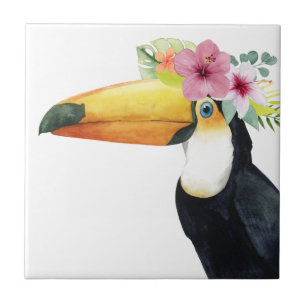 Tropical Halo - Toucan Ceramic Tile