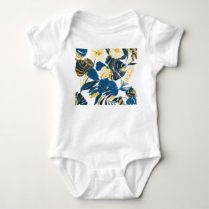 Tropical Hand Drawn: Creative Seamless Pattern Baby Bodysuit