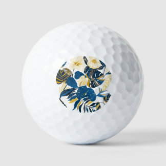 Tropical Hand Drawn: Creative Seamless Pattern Golf Balls