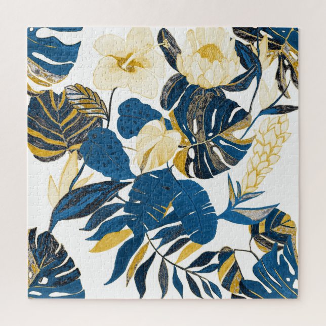Tropical Hand Drawn: Creative Seamless Pattern Jigsaw Puzzle (Vertical)