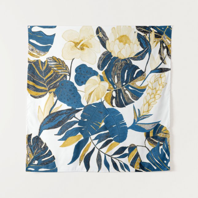 Tropical Hand Drawn: Creative Seamless Pattern Tapestry (Front)