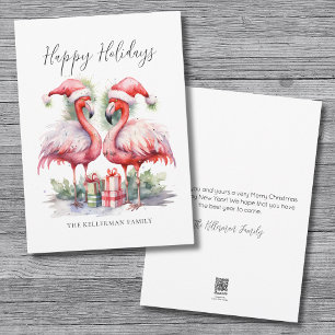 Tropical Happy Holidays Christmas Holiday Card