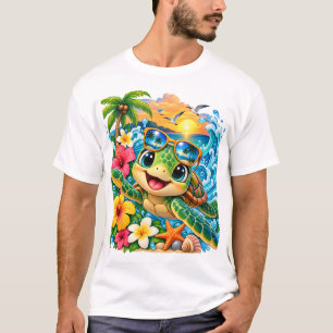 Tropical Happy Sea Turtle T-Shirt