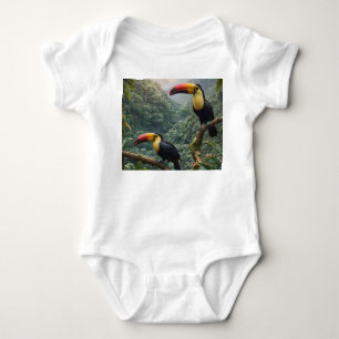 Tropical Harmony: Two Toucans in the Canopy Baby Bodysuit