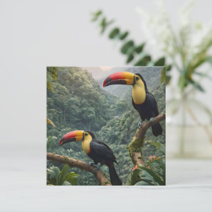 Tropical Harmony: Two Toucans in the Canopy, Invitation