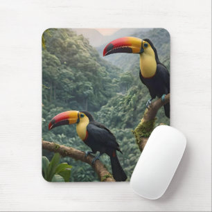 Tropical Harmony: Two Toucans in the Canopy Mouse Pad