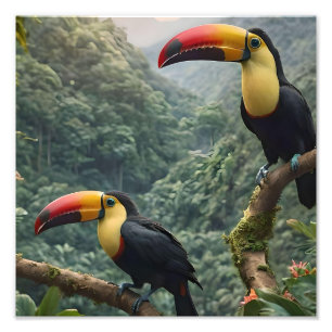 Tropical Harmony: Two Toucans in the Canopy Photo Print