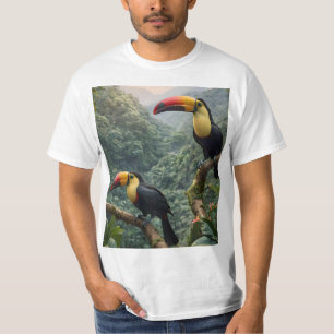 Tropical Harmony: Two Toucans in the Canopy, T-Shirt