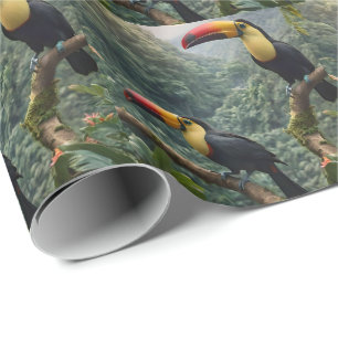 Tropical Harmony: Two Toucans in the Canopy Wrapping Paper
