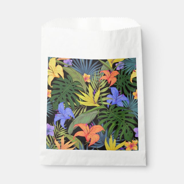 Tropical Hawaii Aloha Flower Graphic Favour Bag (Front)
