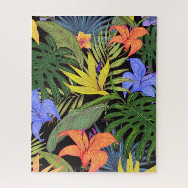 Tropical Hawaii Aloha Flower Graphic Jigsaw Puzzle (Vertical)