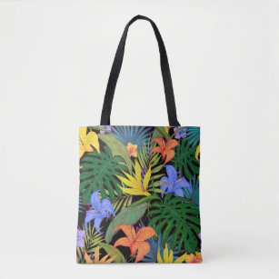 Tropical Hawaii Aloha Flower Graphic Tote Bag