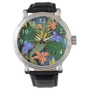 Tropical Hawaii Aloha Flower Graphic Watch