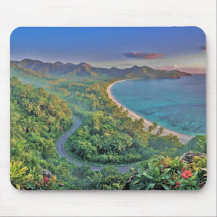 Tropical Hawaii Beach Mountain Vista Mousepad