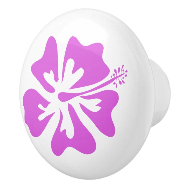 Tropical Hawaii flower door and drawer pull knobs (Right)