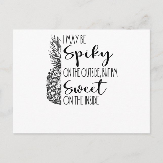 Tropical Hawaii Holiday Pineapple Saying Summer Postcard (Front)