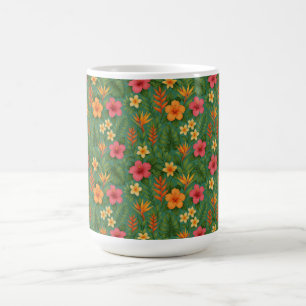 Tropical/Hawaii patterned floral Coffee Mug