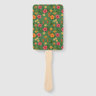 Tropical/Hawaii patterned floral Hand Fan
