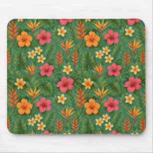 Tropical/Hawaii patterned floral Mouse Pad