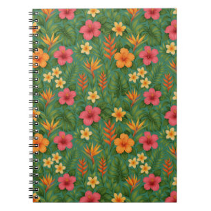Tropical/Hawaii patterned floral Notebook