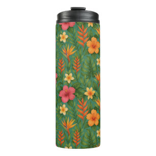 Tropical/Hawaii patterned floral Thermal Tumbler