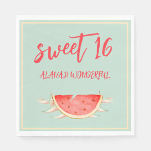 Tropical Hawaiian 16th Birthday Napkin
