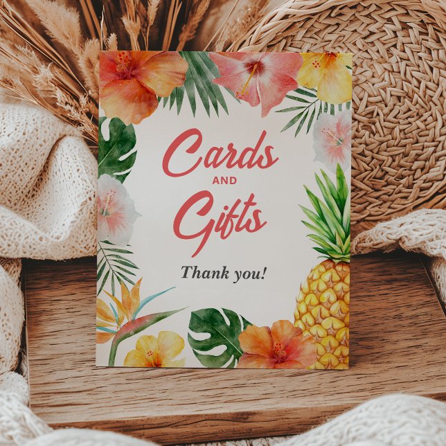Tropical Hawaiian Birthday Cards and Gifts Sign (Creator Uploaded)
