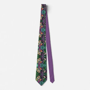 Tropical Hawaiian Flora Tie